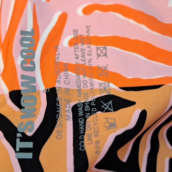 It's Now Cool Showtime Eco in Coral Flame One Piece Swimsuit SZ S NWT - Picture 4 of 10